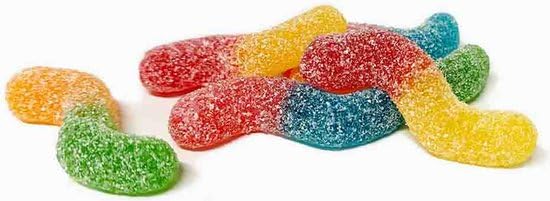 Trolli Sour Glowworms Gomitas de gusano ácidas sabor fruta 100g miniatura 4