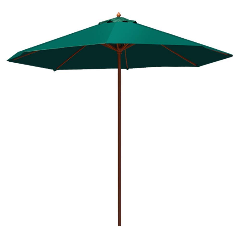 NOALED MaGiLL Sombrilla de jardín, sombrilla octogonal de 2,7 m/8,9 pies, protección UV Plegable de Madera, Impermeable para Playa/Piscina/Patio, t
