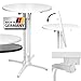 Produktbild Beautissu Klappbarer Stehtisch Ø 70 cm Sylt  Bistrotisch Rund Made in Germany Klapptisch Wetterbeständig & Hitzebeständig - Kratzfester Partytisch höhenverstellbar, leichte Montage & TÜV  Weiß