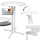 Beautissu Stehtisch klappbar 70 cm Sylt für Outdoor-Bereich