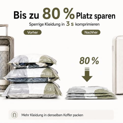 EXTFANS Vakuumbeutel für Kleidung mit Elektrischer Pumpe und Handpumpe – Ansicht 2