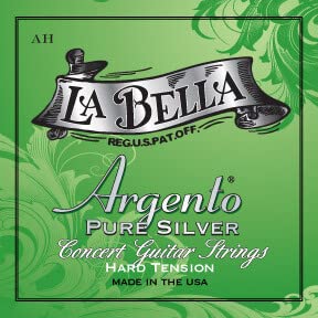 Labella AH – Jeu de cordes guitare classique Argento Pure Silver – Tension forte - Les Beatles, Paul McCartney, John Lennon, RIngo Starr, George Harrison Labella AH - Jeu de cordes guitare classique Argento Pure Silver - Tension forte