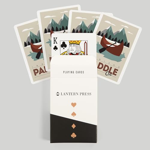 Lantern Press Indiana, Paddle On, 52 Cartas Póker miniatura 6