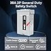 30 Amp Disconnect Box, 2 Pole Fusible Safety Switch, 110/240V, Heavy Duty Metal Structure, Reserved Knout-Outs Design, NEMA 3R Enclosure for Outdoor, 10-Year Warranty, Ideal for Commercial Application