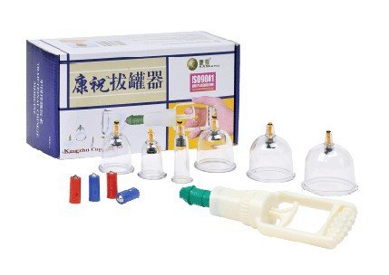 kesariyaji Kangzhu B1*6 Cups Vacumm Cupping Set Kit for Body Suction & Health Massage