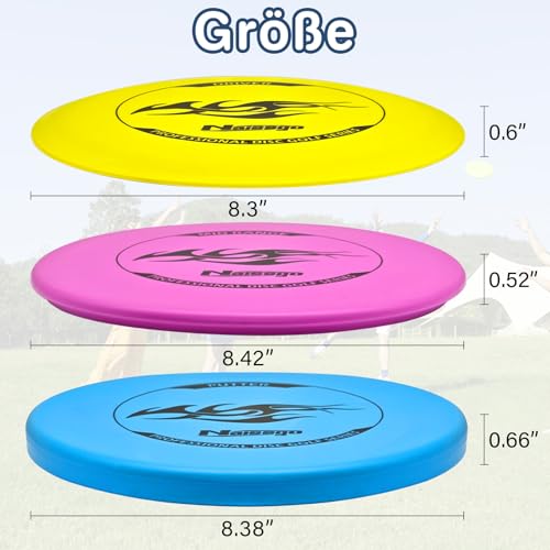 Naissgo Disc Golf Starter Set für Erwachsene – 6 Discgolf Scheiben (2 Putter, 2 Midrange, 2 Driver) – Sportausrüstung für Einsteiger & Training