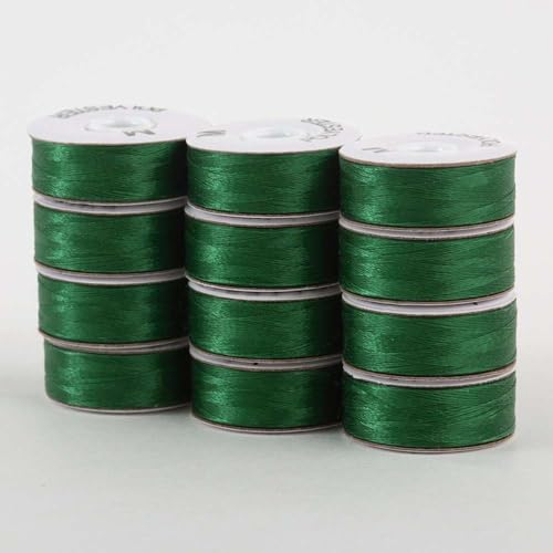 Superior Threads SuperBobs Polyester 12pk M-Style Green Prewound Bobbin