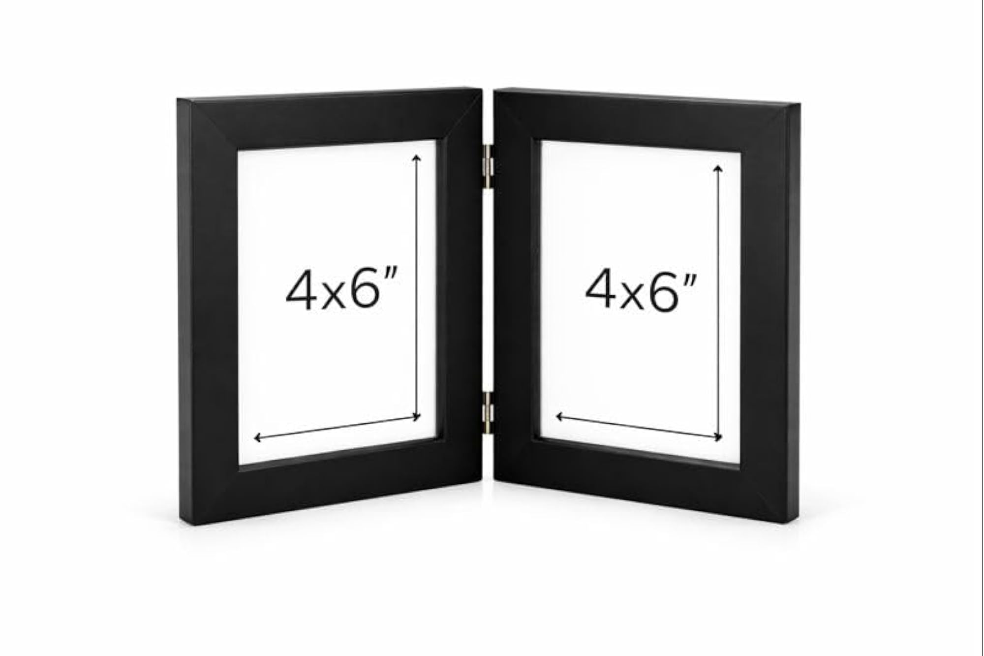 Black Foldable Double Photo Frame