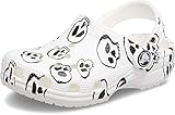 Crocs Kids Unisex Classic Clog - Seasonal Graphic (Toddler) White/Black Skull Print 5 Toddler M