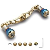 HEIGHTEN V2.0 90mm/105mm/115mm ベイト リール ハンドル シマノ(shimano) ダイワ(daiwa) アブガルシア(abu) 通用 ベイトリール 用 航空アルミ製 Aurora Series (V2.0-105mm - ゴールド) (0137)