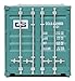 Walthers SceneMaster 949-8151 HO Scale Model of China Shipping (Green, White) 40' Corrugated Container