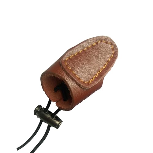 KURUGEILI Soft Leather Archery Thumb Ring Thumb Thumb Guard for Traditional Bow Thumb Protector Guard for Mongolian Reurve Bow Finger Tab Shooting Glove