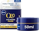NIVEA Q10 Anti-Wrinkle Moisture Replenishment Night Cream for Face, Anti Wrinkle Firming Cream, Q10 and Argan Oil, Face Moisturizer for Dry to Very Dry Skin, Visibly Reduces the Look of Wrinkles, 50mL