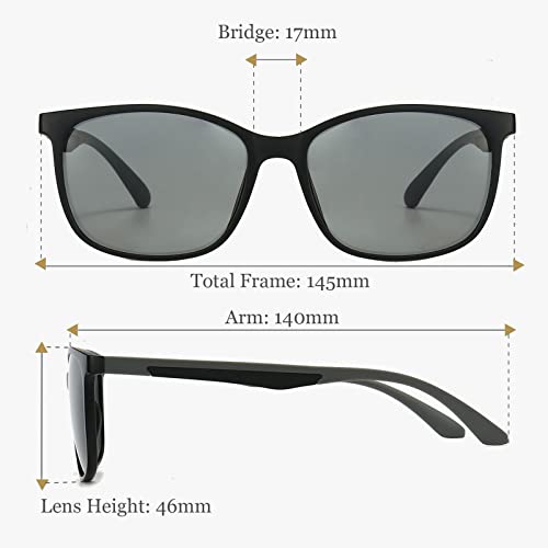 ANRRI Lightweight Polarized Sunglasses for Men Retro Square UV400 Protection3