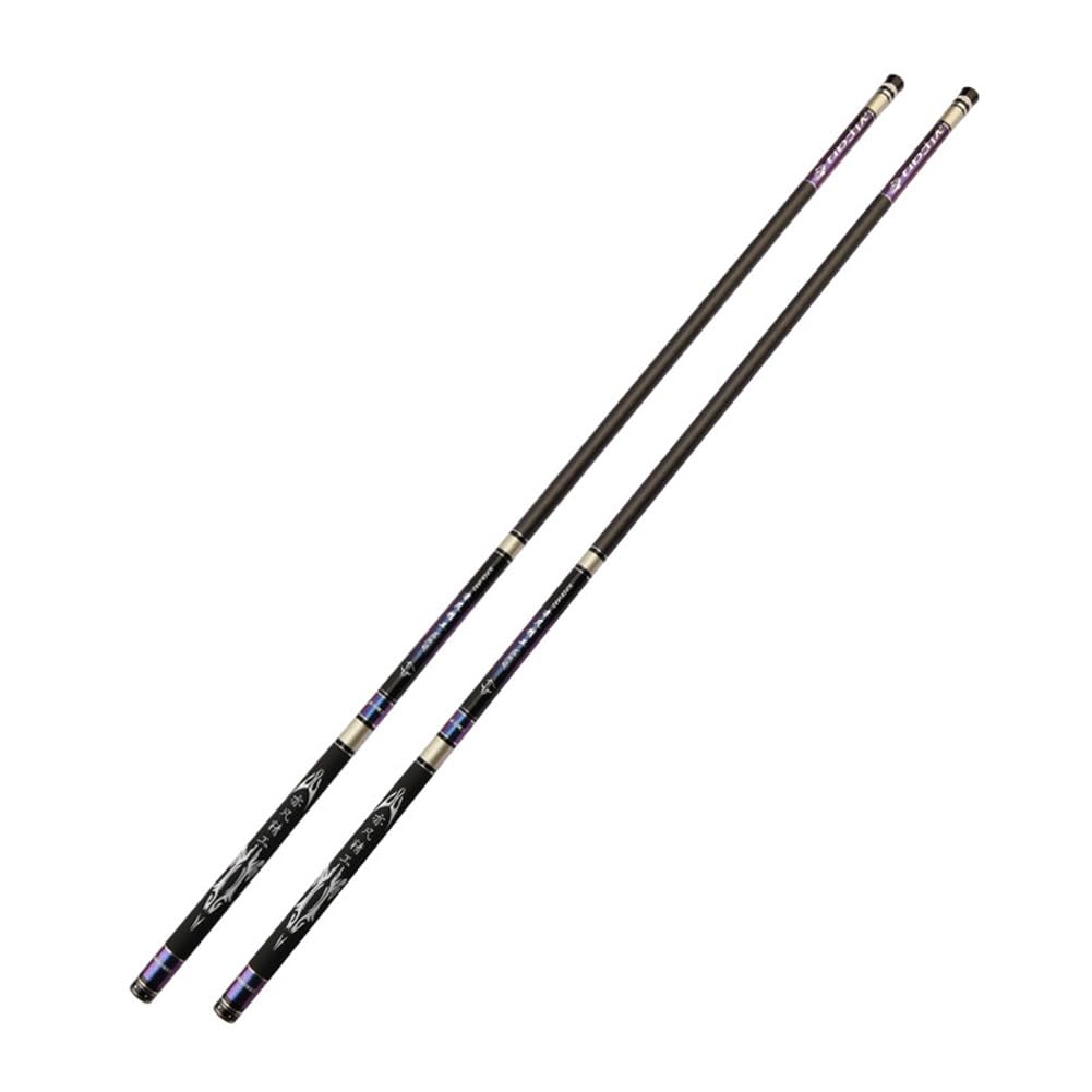 Canna da Pesca telescopica da 3,6 m a 8,1 m per Carpe | Ad alto tenore di carbonio e ultra rigida(4.8m)
