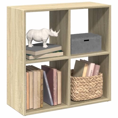 Estantería moderna de madera roble Sonoma con acabados premium para despachos de diseño 2