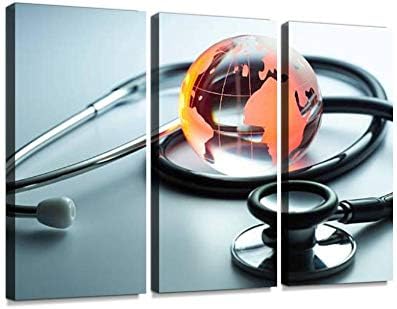 Earth is Sick Print On Canvas Wall Artwork Modern Photography Home Decor Unique Pattern Stretched and Framed 3 Piece