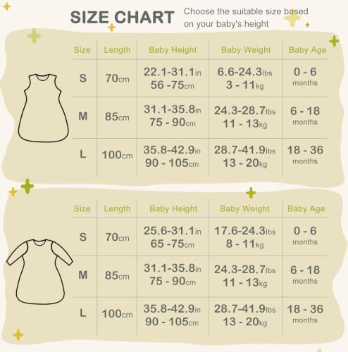 Image of Baby Sleep Sack 3.5 TOG Cotton Bunny M | 100% Cotton thick winter baby sleep sack with detachable sleeves, gentle on baby's skin, warm cozy sleep comfort for 6-18M
