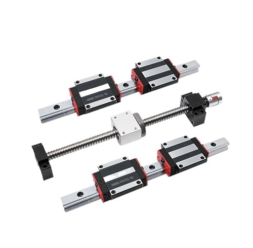 Metal Ball Screw nut 2 Linear Guide Rails 15mm HGR15 HGW15CC +1 SFU1605 Ball Screw Nut Housing Any Length+ Support BK/BF12+couplers for CNC(300mm)
