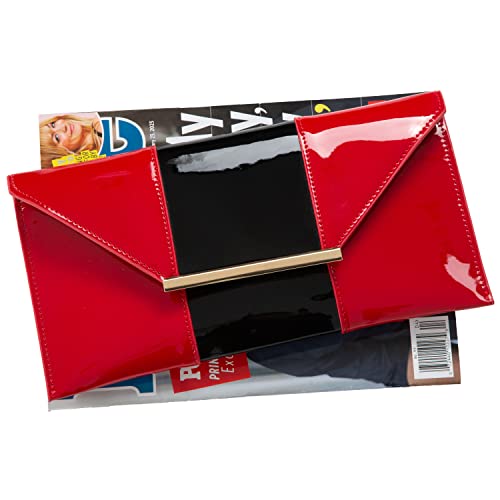 Image of JNB Faux Patent Leather Envelope Candy Clutch