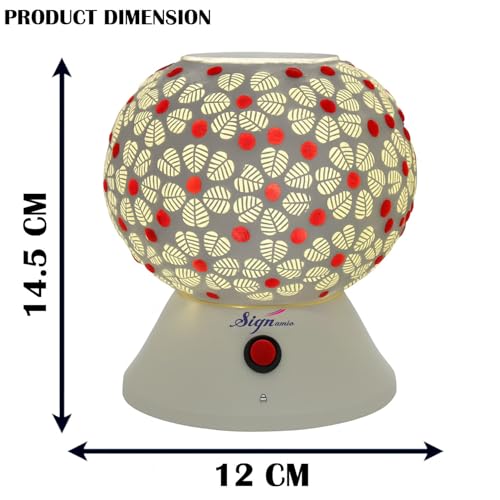 Image of Signamio Hand Made Table Top Camphor Diffuser Burner - Kapoor Dani Electrical Aroma Oil Diffuser Night Lamp - Kapoor Machine for Home & Office DN-4 (Aroma Oils not Included)