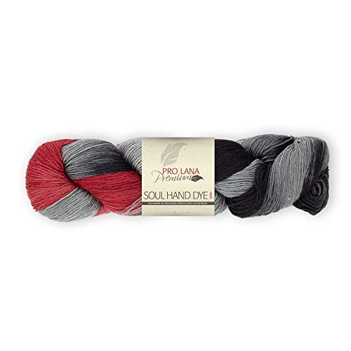 Pro Lana Premium Soul Mano Dye Color 81, 100 g Lana con Lana de Merino, Seda de Morera y Kid Mohair, Lana handgefärbt