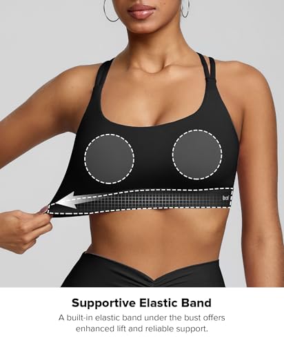 BRXL Sports Bras with Sewn in Pads Adjustable Strappy Running Workout Bra - image 6