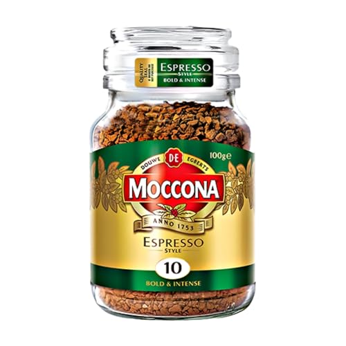 Moccona Premium Espresso Style Instant Coffe -Bold & Intense 100G, Granule, Glass...