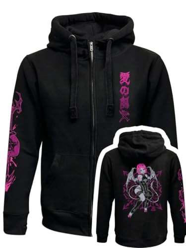 Sweat à capuche zippé Love Spell Noir Pinku Kult avec imprimé mystique