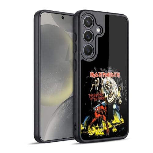 Coque Gel Samsung Galaxy S24 Iron Maiden Head Case Designs Coque Renforcée NOTB Protection Antichoc