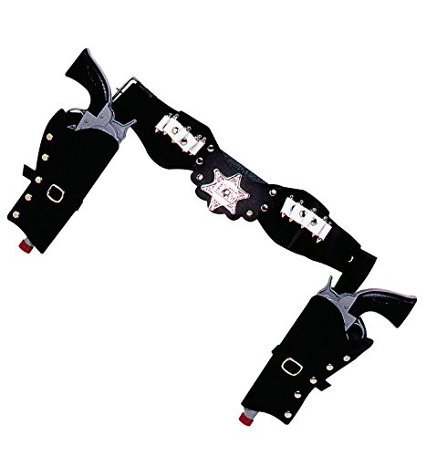 Widmann 85021 ? Ceinture de Cowboy Deluxe Noir avec 2 Poches