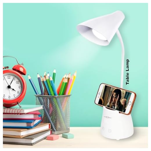 Pick Ur Needs® Study Table Lamp Rechargeable LED Desk Lamp, Touch Control Table Lamp, Eye-Caring Smart Lamp with USB Charging