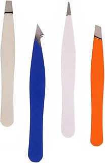 Hemoton 4Pcs Pinça Pinça De Cílios Pinça De Sobrancelha Inoxidável Pinça De Sobrancelha De Aço Inoxidável Removedor De Maquiagem Clip Miss