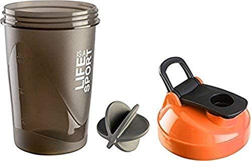 BSPA Protein Shaker 500 ML Supplement Shakers-Poly Propelene (Black) 1