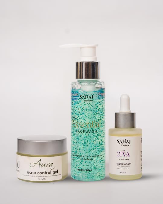 Brightening Skincare Routine for Oily Skin | Jojoba Beads Face Wash + Vitamin C Serum + Oil-Free Gel Moisturiser | Glow, Oil Balance & Hydration | 3-Step Glowing Skin Care Set-image-31