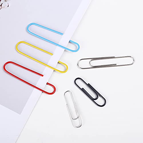 Paper Clips, Large and Small Paper Clips, Color Coated Paper Clips, Durable and Rustproof Paperclips, Office Paper Clamp,Fasteners,Clamps & Rings,Clips