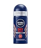 NIVEA MEN Dry Impact Deo Roll-On (50 ml), Anti-Transpirant für ein trockenes Hautgefühl, 72h Schweiß-Schutz und Dual-Active-Formel