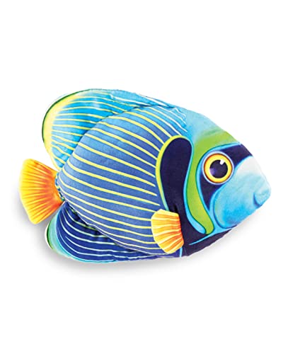 Real Planet Sea Life Plush - Soft Stuffed Animal Gift for Kids All Ages, Sea Ocean Fishing Plushie, Fun Christmas Birthday Gifts (Emperor Angel Fish, 8.5