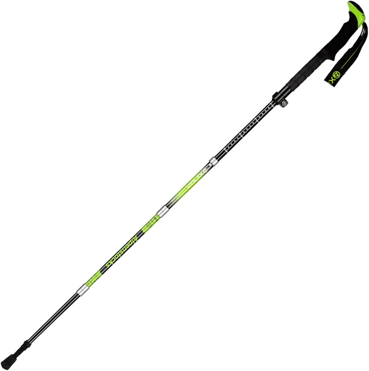 Lightweight Trekking Poles, Foldable Telescopic Trekking Poles, Shock-Resistant and Strong Trekking Poles, Soft Non-Slip Handle, Easy to Carry and Store (Long Green 1pcs)