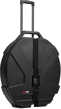 Gator Grooves 22 Roto-Molded Hard-Shell Cymbal Case with Rubber Inline Wheels, Telescoping Retractable Handle, and Padded Dividers, GPCCYM22W