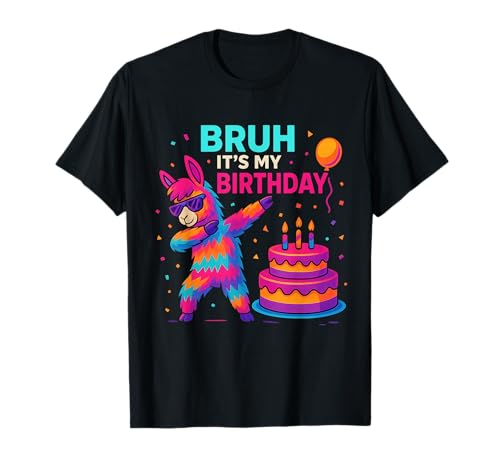 Kids Dabbing Llama Birthday Funny Bday Party Tee Gifts T-Shirt