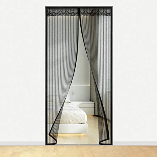 Idefair Puerta magnética para mosquiteras, insectos Mosquito Door Screen Cierre el automática, ideal para la puerta del balcón Sala de estar Bodega Puerta Puerta de patio (120 * 220 cm)