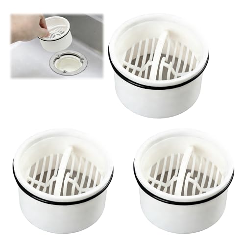 3PCS Haarsieb Tauchrohr für Dusche, Für Dusche Als Ersatz Einsatz Für Duschablauf Siphon Haarfänger Für Badezimmer Abfluss Mit Einfacher Reinigung Und Stabilem Sitz, Gilt für 6960, 6961, 6962, 6963