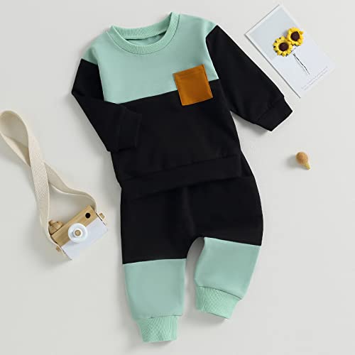 Toddler Baby Boy Clothes Sets Letter Print Long Sleeve Sweatshirt Tops Elastic Waist Pants Infant 2Pcs Outfits3