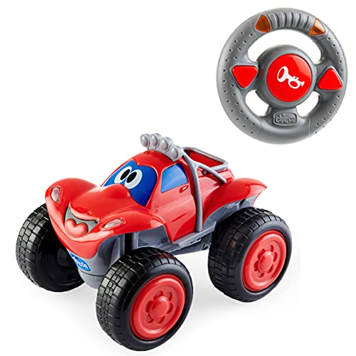 Chicco Billy Bigwheels Véhicule Télécommandé pour Enfants, avec Volant Radiocommandé Intuitif, Lumières et Sons - Cadeau Garçon ou Fille, Jouets pour Enfants de 2 à 6 Ans - Rouge