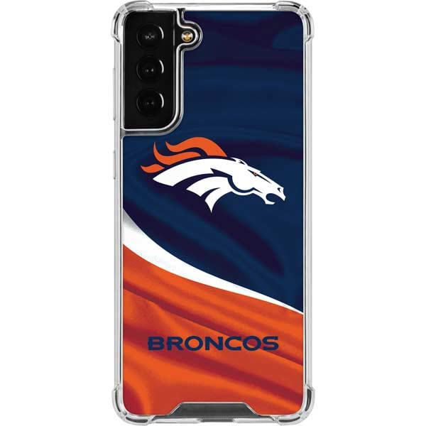 Skinit Clear Phone Case Compatible with Galaxy S22 Plus - Officially Licensed NFL Denver Broncos Design