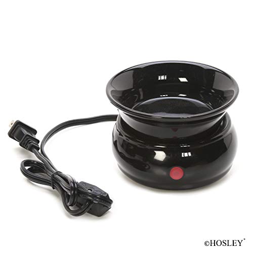 image for Hosley Black Ceramic Electric Fragrance Candle Wax Warmer. Ideal for S