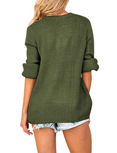 Image of LookbookStore Women's Knit Long Sleeve Faux Wrap Surplice V Neck Sweater Top