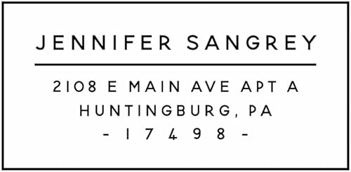 Miniatura 7 de Sello de dirección personalizado, sello de dirección de retorno, elige entre los 8 diseños clásicos y 15 colores de tinta