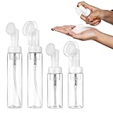 CHICAMPERA 4 Stück Schaumflaschen mit Bürstenkopf und 60 ml Sowie 100 ml Fassungsvermögen Nachfüllbare Pumpflaschen für Gesichtsreinigung und Kosmetik